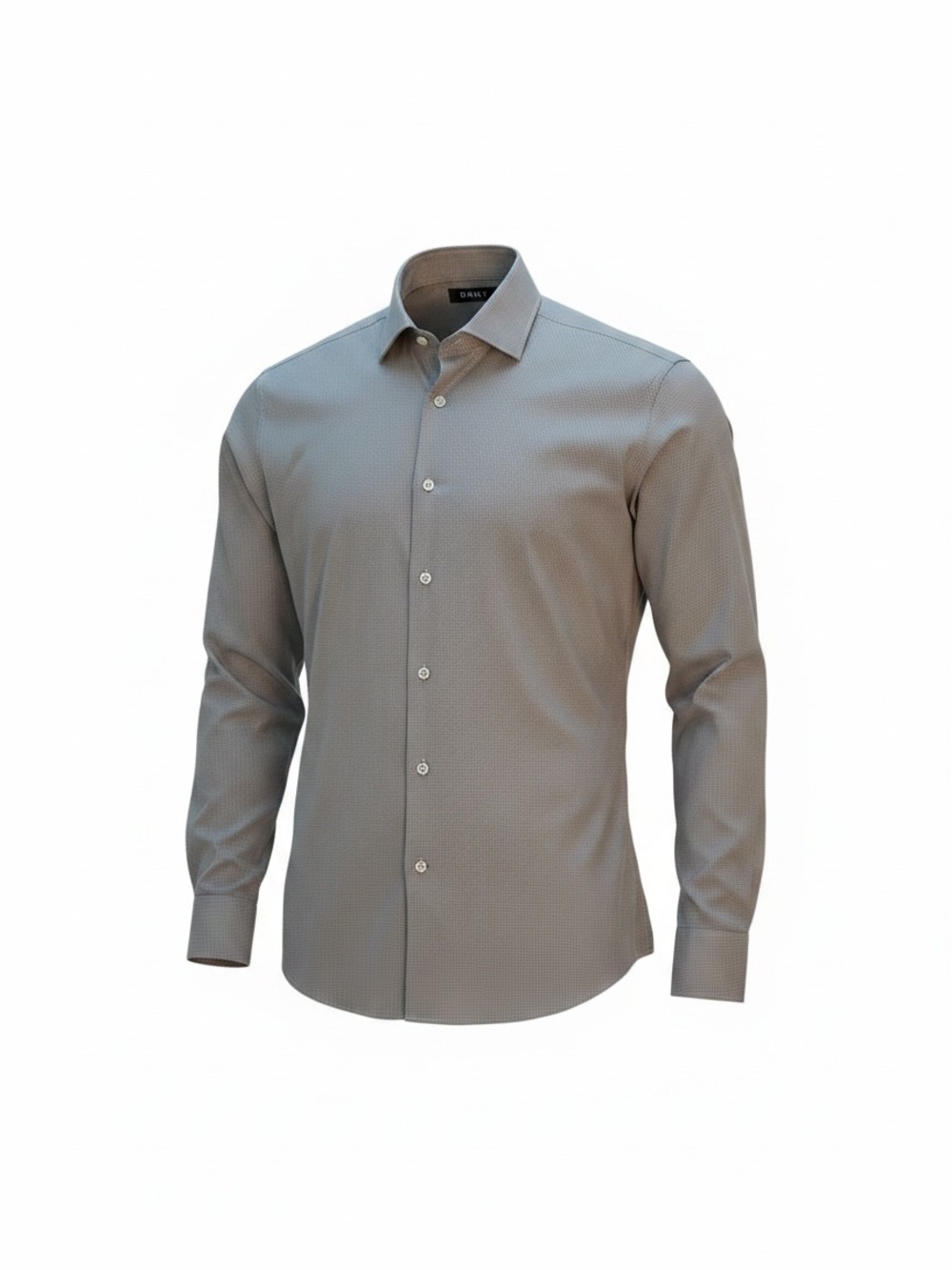 DKNY Men's Long-Sleeve Dress Shirt in Slate Gray (15/32/33)
